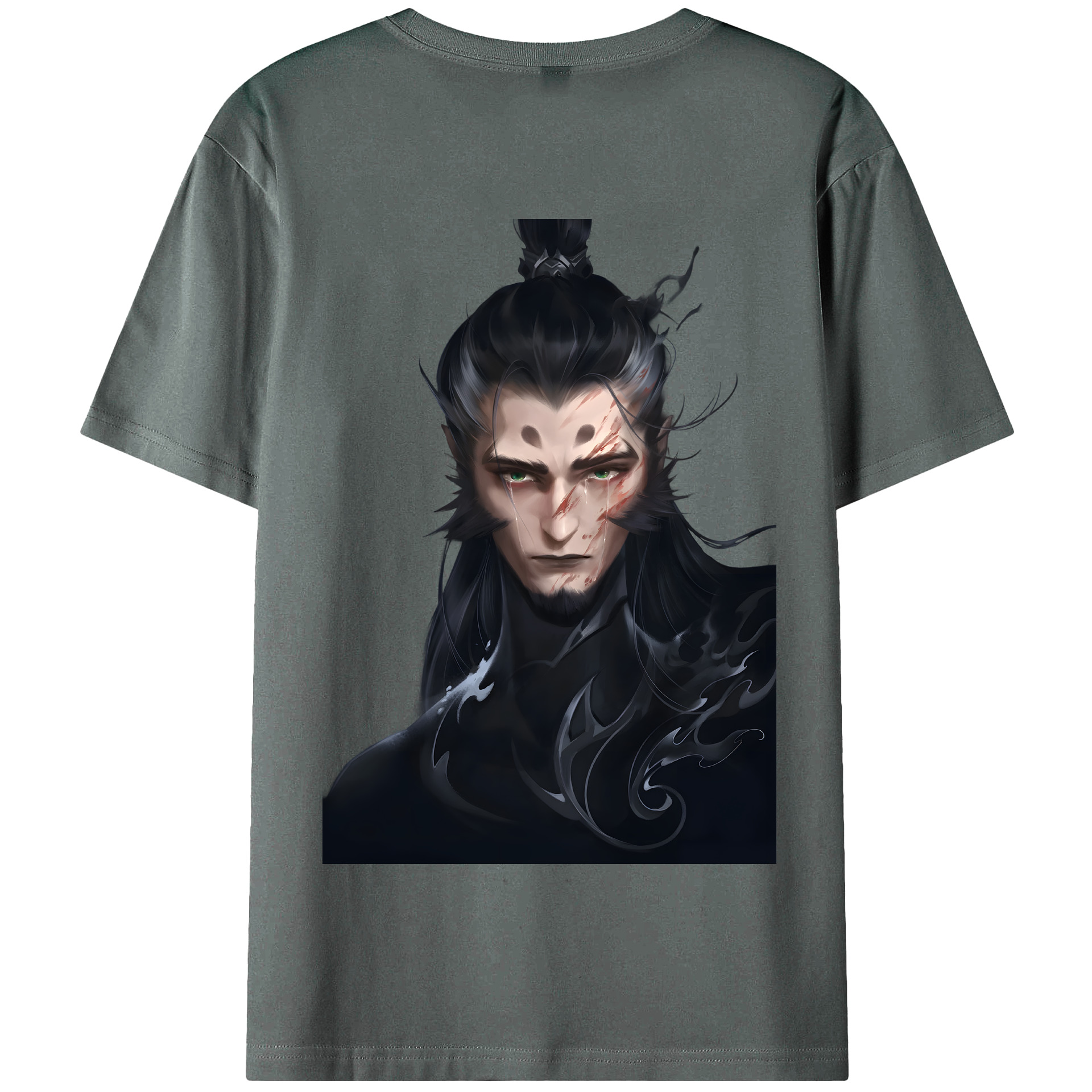 （画像用） Ne Zha 2 ナタ 魔童の大暴れ 綿100％半袖Tシャツ（背面プリント）